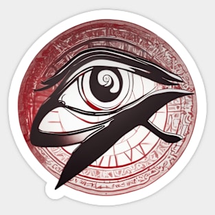 Eye of Horus Ruby Red Shadow Silhouette Anime Style Collection No. 229 Sticker